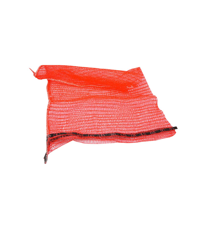 saki_kokkino Διχτυωτό Σακί Συλλογής Πλαστικό 10kg με κορδόνι 34x50cm (Hellagro)-100τμχ. - Image 1