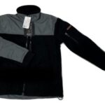 Ζακέτα FLEECE μαύρη με γκρι λεπτομέρειες (5911-960)