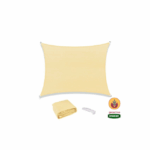 Τετράγωνο πανί σκίασης με κρίκους Μπέζ GRASHER(3.6×3.6m)